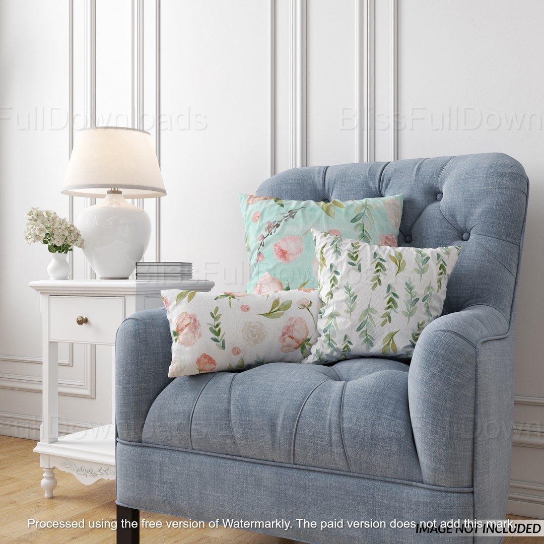 Throw Pillows Mockup Pillow Set Mockups PSD Pillow Mockup Etsy