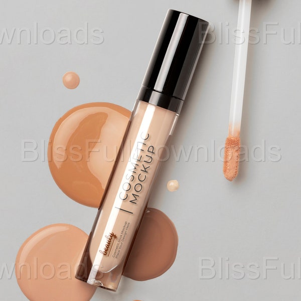 Customizable Foundation Stick Container Mockup for Branding and Logo Display - Cosmetics Packaging Design - Instant Digital Download PSD