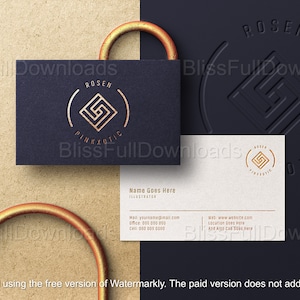 Premium luxe visitekaartje mockup voor logo-branding | Elegant reframe-ontwerp | Fotorealistische sjabloon voor showcase en presentatie PSD