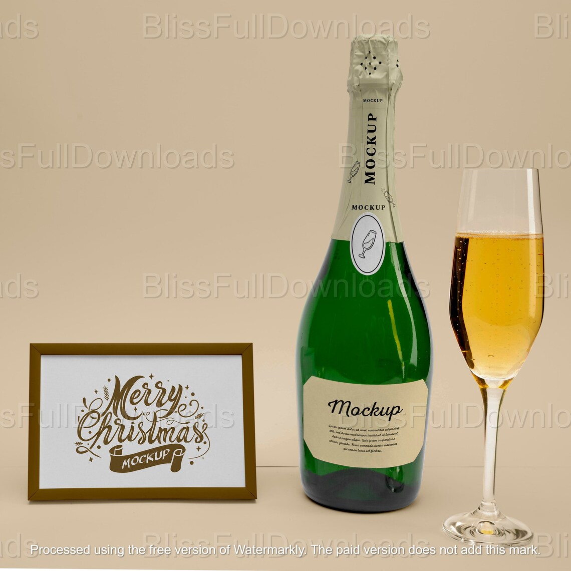 Champagne Bottle Mockup Champagne Mockup Wine Mockup Wine Etsy