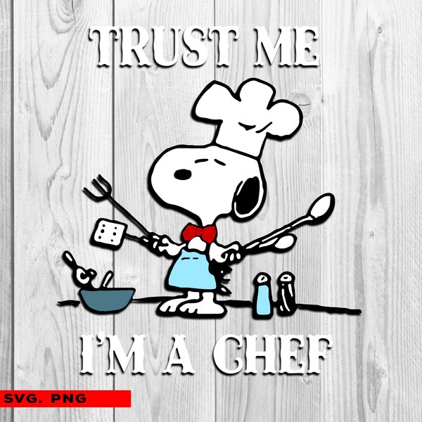 Snoopy Dog Svg, Chef Svg, Clipart, Png, Svg For Cricut