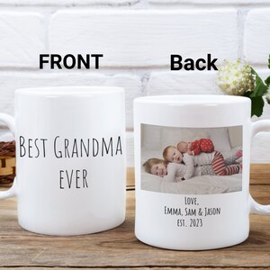 Custom Photo mug for Grandma, Grandchild Mug, Grandma Mug, Custom Coffee Mug For Grandma,  Gift From Grandkids