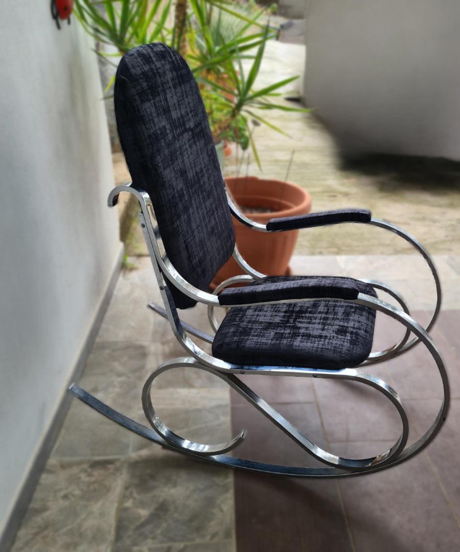 Italian Chrome Rocking Chairs (MCM 1970): Designer Maison
