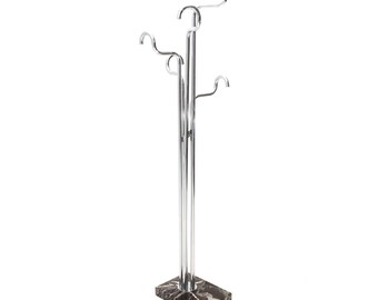 Porte-manteau moderniste italien Mid-Century en chrome