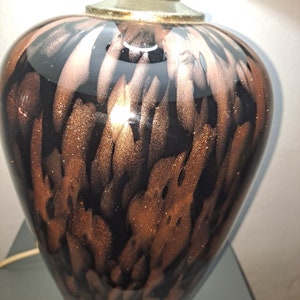 Große Murano Avventurina Tischlampe c1969 V Nason