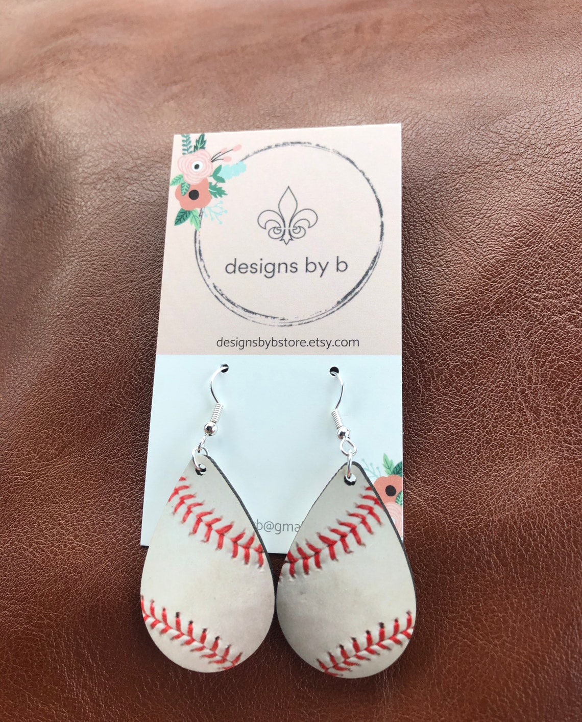 Custom Baseball Earrings Add Player Number Personalized Etsy