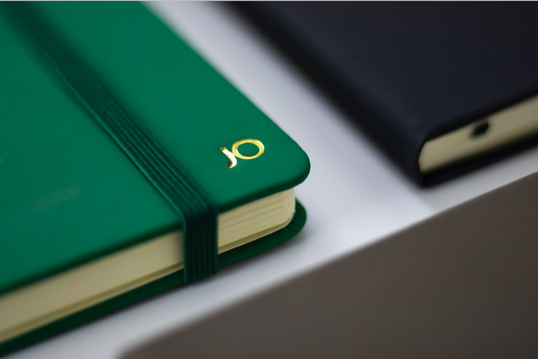 Personalised A5 Notebook With Foil Printed Initials Lined Etsy UK