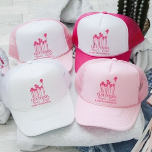 Personalized Bach Club Party Hats, Bachelorette Trucker Hats, Custom Social Club Bachelorette Hats