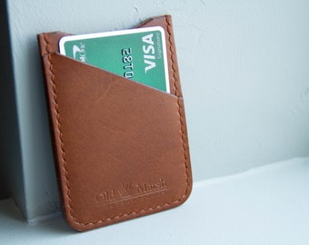 CLEARANCE! Brown Leather Card Sleeve | Buttero Leather
