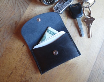 Leather Card Wallet - Etsy