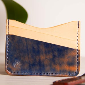 Funda para tarjetas de piel de cordero y buttero de Shell / Tarjetero de Shell