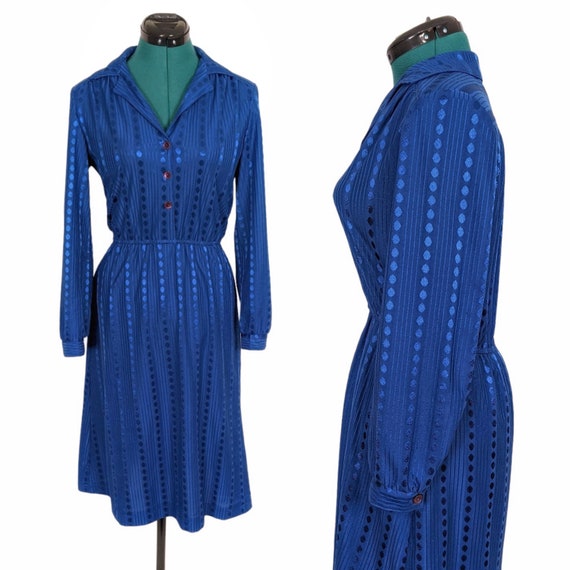 80s Vintage Dress, Shirtwaist, Size Small Medium,… - image 4