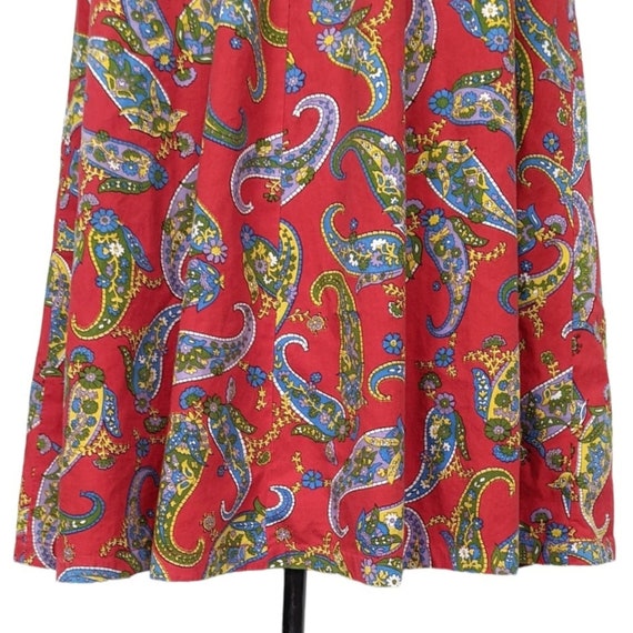 90s Vintage Dress, Size XXS XS, Tent, Paisley Pri… - image 5