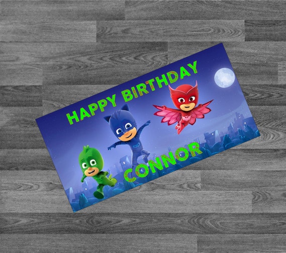 PJ Mask Birthday Banner Etsy