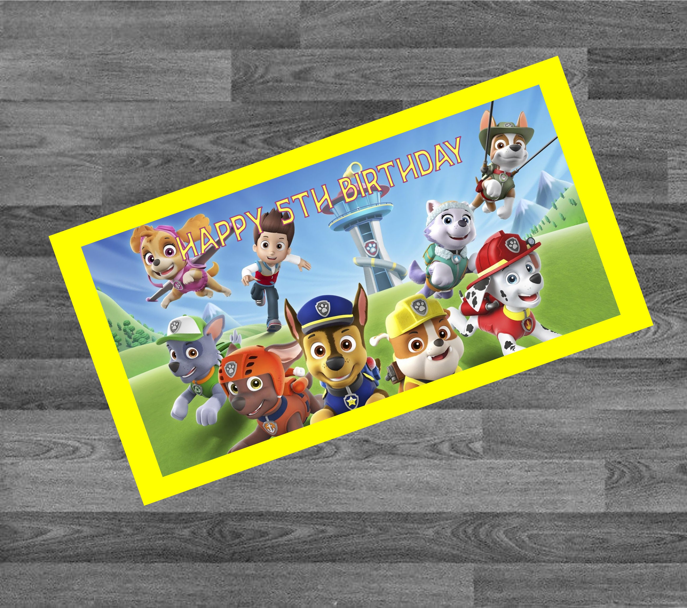Paw Patrol Birthday Banner - Etsy