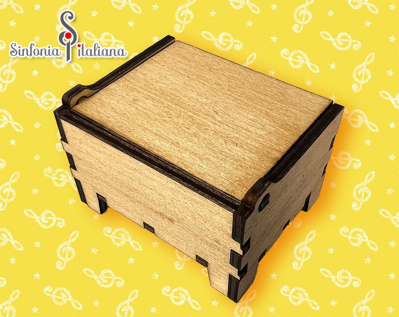 Music Box Wind Up Plain Wood Music Box Custom Music Box Etsy