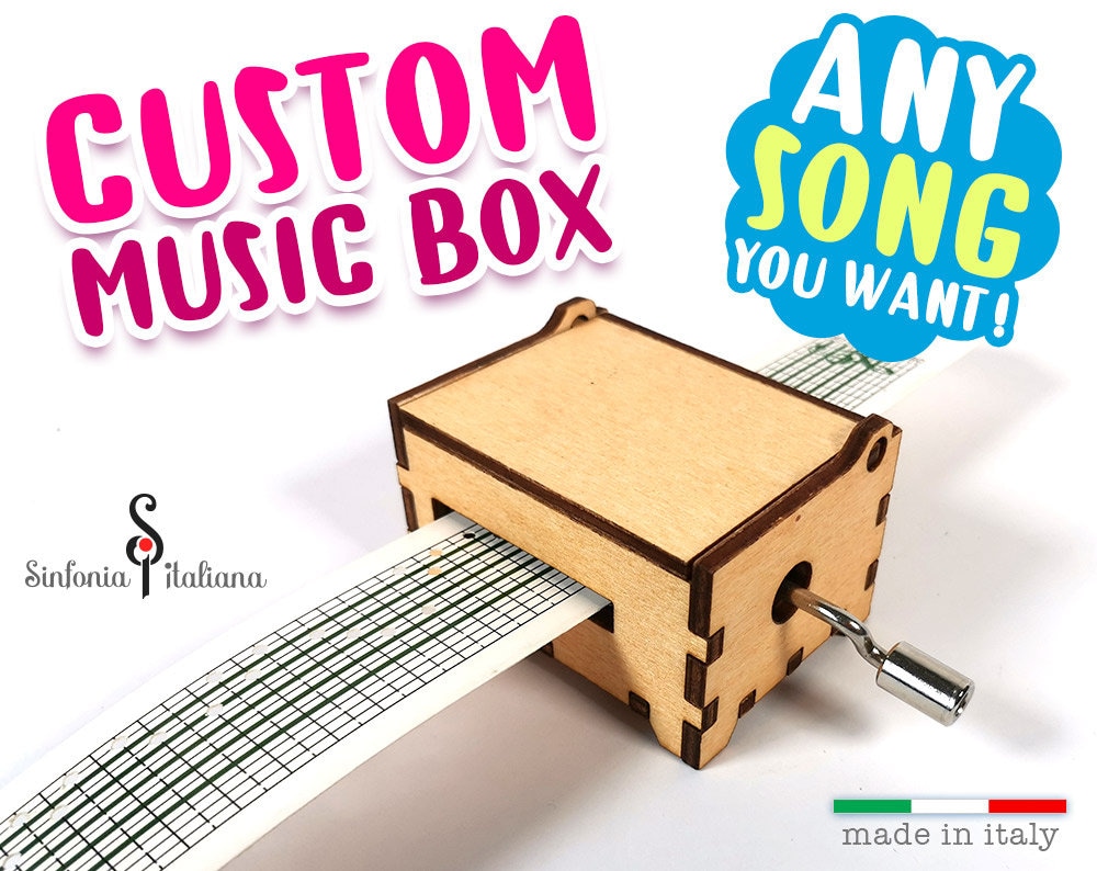 Paper Strip Music Box Plain Wood Music Box Love Gift Music Etsy