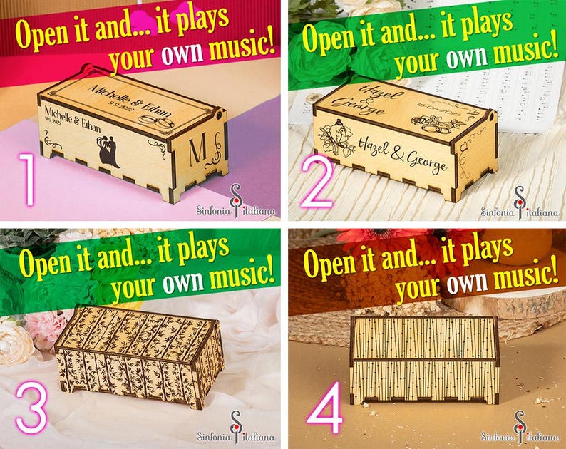 Custom Song Music Box: MP3 file, Handmade image 2