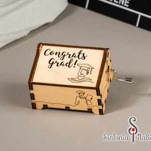 Harry Potter caja de música negra con tarjeta de felicitación de mano  manivela de madera caja Musical juguete