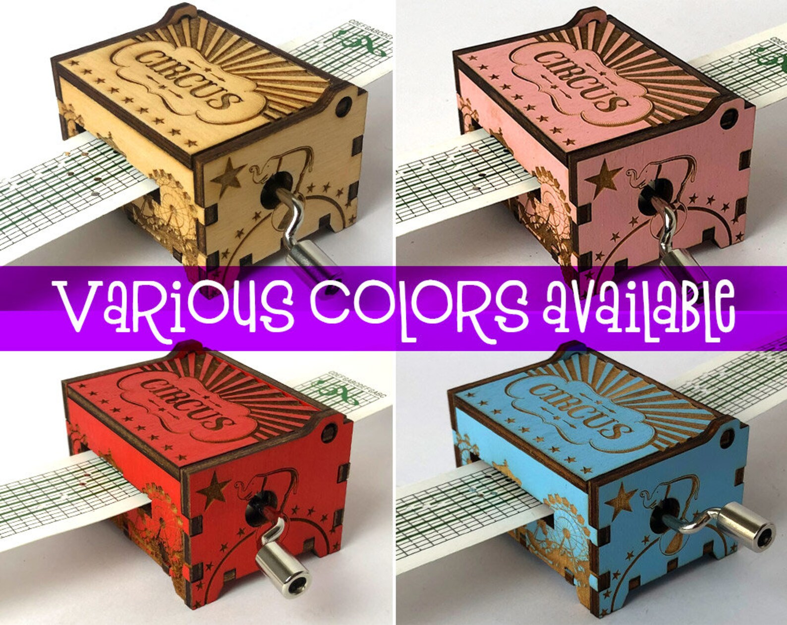 Paper Strip Music Box Circus Music Box Music Box Custom Etsy
