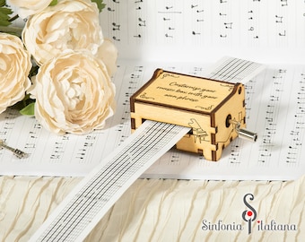 Carillon musica personalizzabile, Carillon tema musicale, Musica personalizzaible, Carillon striscia di carta, Regalo per musicisti