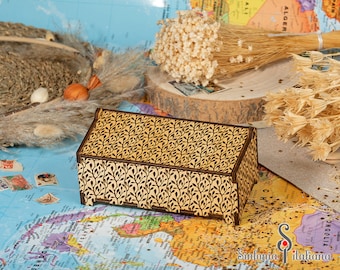 Jewel case music box, Music box wind up, Leaves music box, Handmade music box, Wind-up mechanism, Custom gift, Jewerly music box
