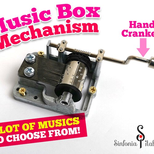 Music Box Mechanism Hand Cranked 18 Notes and Cylinder Etsy