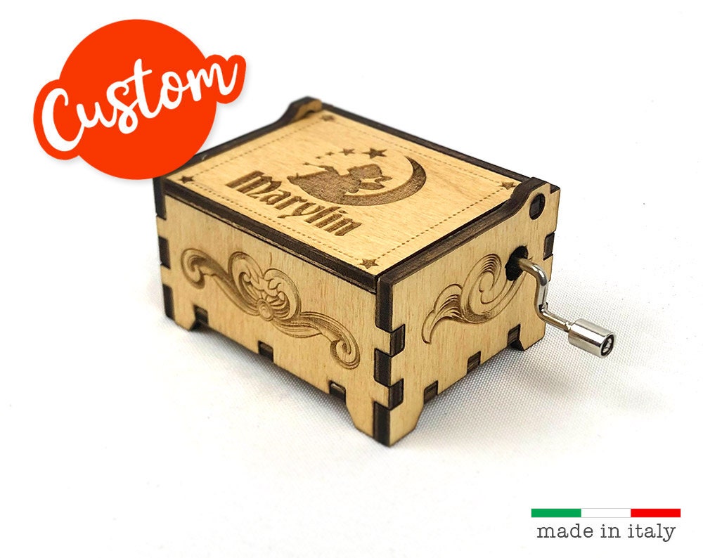 Custom Music Box Moon Music Box Custom Song Music Box Hand Etsy