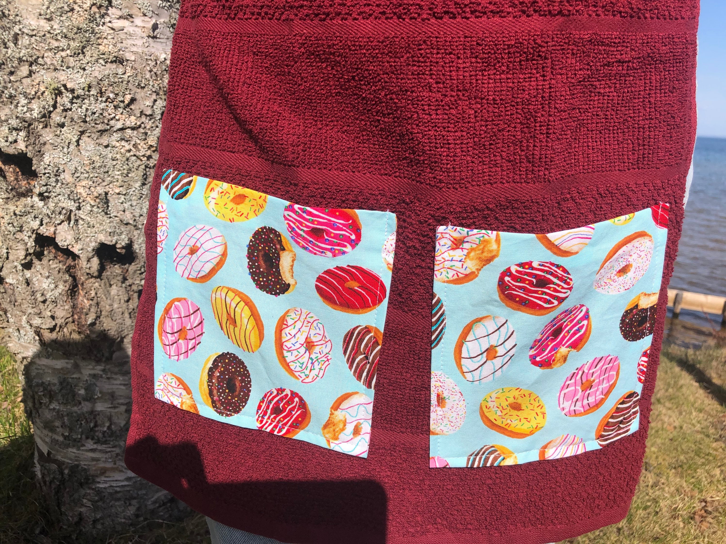 Towel Apron Full Length Terry Cloth Apron Slip Over Your Etsy