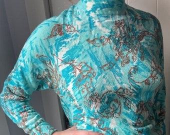 turquoise mock turtleneck