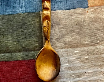 Handmade wooden dining spoon