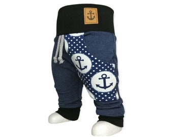 Baby Pumphose mit Tasche Anker maritim Puschel-Design®