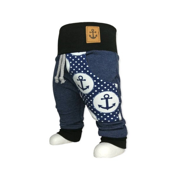 Baby Pumphose mit Tasche Anker maritim Puschel-Design®