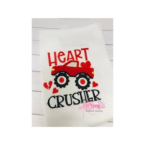 BOY&#39;S HEART CRUSHER - Boy&#39;s Heart Crusher Valentine shirt - Crushing Hearts Valentine shirt for boys.