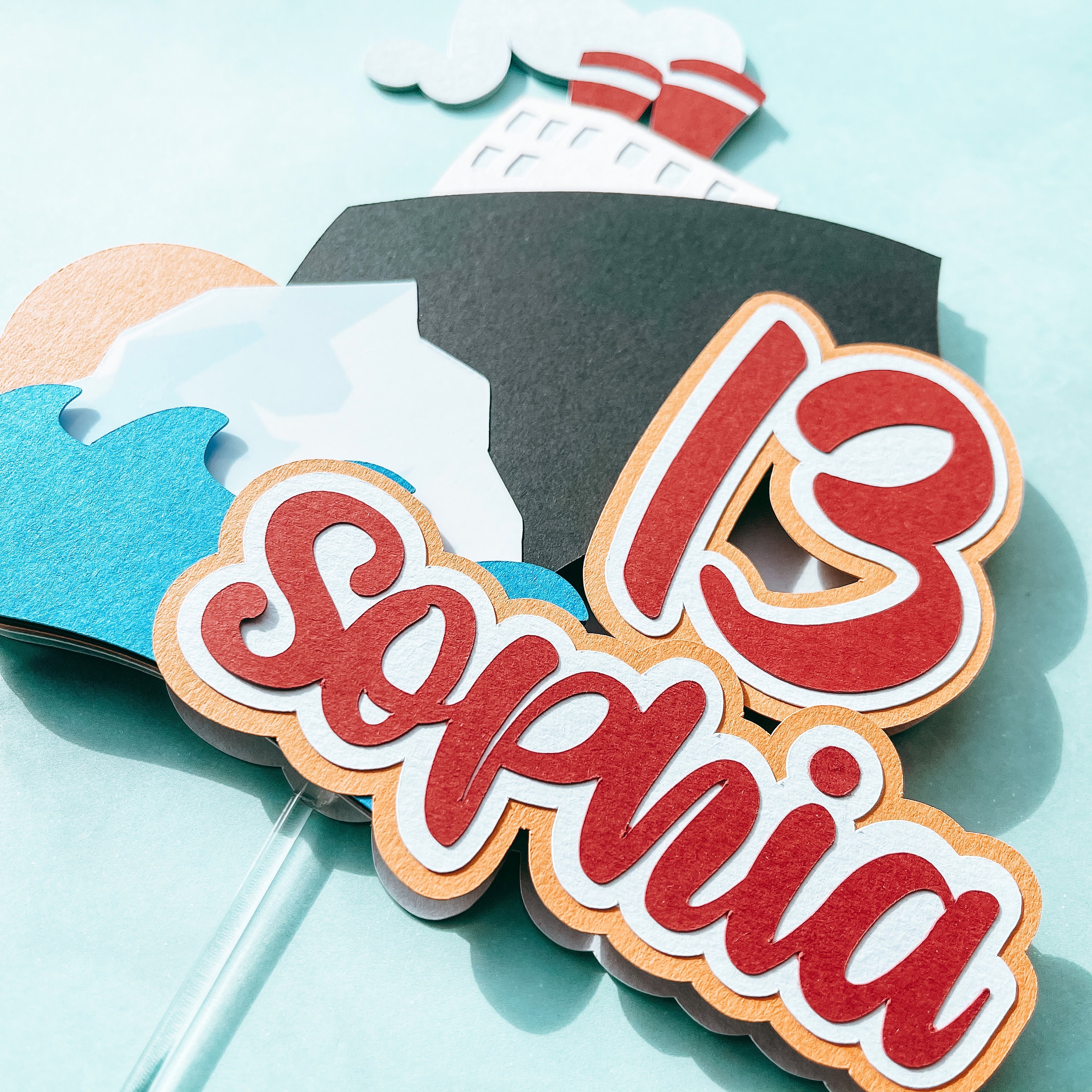 Personalised Titanic Theme Cake Topper Titanic Birthday Etsy UK