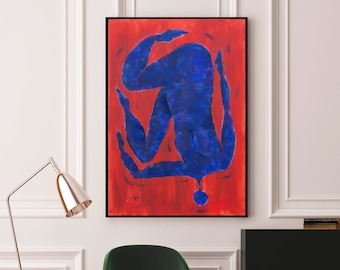 Matisse-Inspired Abstract Canvas Print - Oversized Wall Art