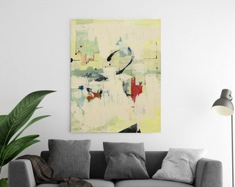 Abstract Painting, Large wall art, Contemporary Art, yellow green painting, Canvas art, Extra Large canvas, Paintings on canvas, Room art