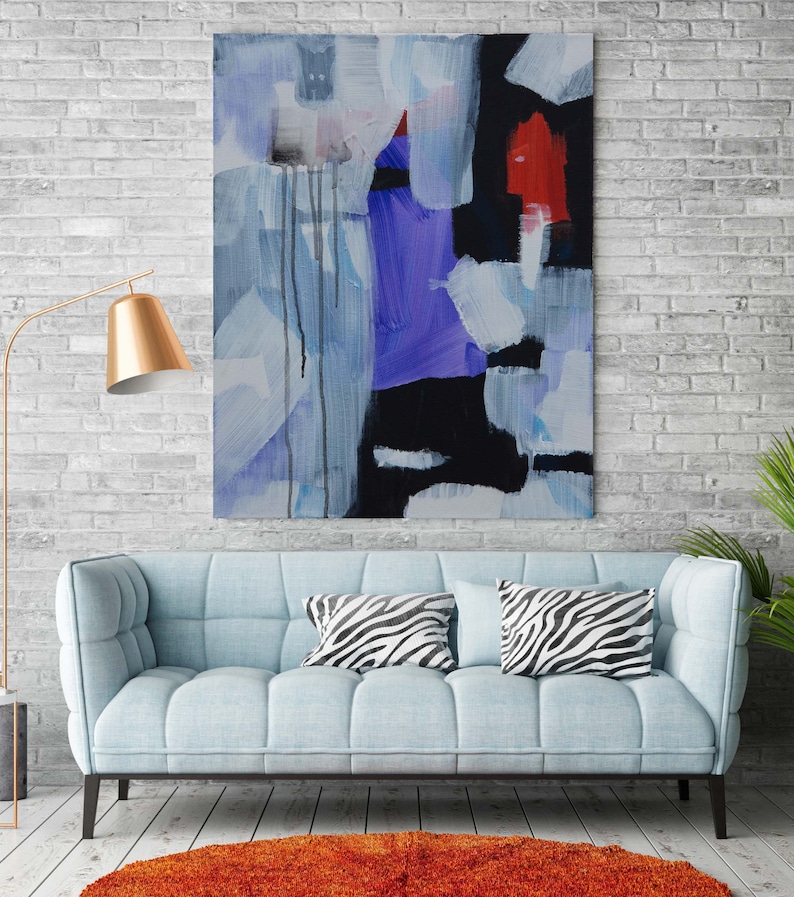 Contemporary Print Living Room Wall Art Painting on Canvas Etsy
