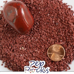 Red Jasper - Crushed Coarse Gemstone Sand. Great for Art, Jewelry, Wood Inlay and Metaphysical uses