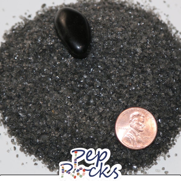 Black Obsidian - Crushed Coarse Gemstone Sand. Great for Art, Jewelry, Wood Inlay and Metaphysical uses