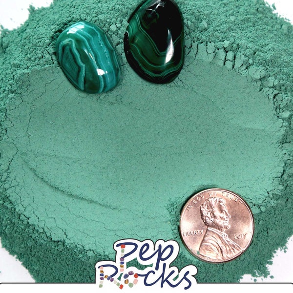 Malachite - Crushed Fine Gemstone Powder. Great for Art, Jewelry, Wood Inlay and Metaphysical uses