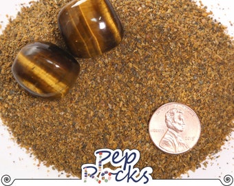 Tiger's Eye - Crushed Medium Gemstone Sand. Great for Art, Jewelry, Wood Inlay and Metaphysical uses