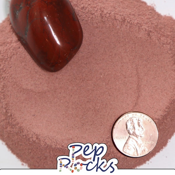 Red Jasper - Crushed Fine Gemstone Powder. Great for Art, Jewelry, Wood Inlay and Metaphysical uses