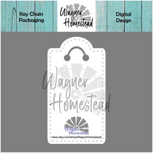 Key Chain Display Packaging Card Descarga digital instantánea - Silhouette & Cricut - SVG, PNG