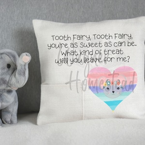 Tooth Fairy Pillow Design: Pillow with Pocket Sublimation Design Template PNG  - Instant Download