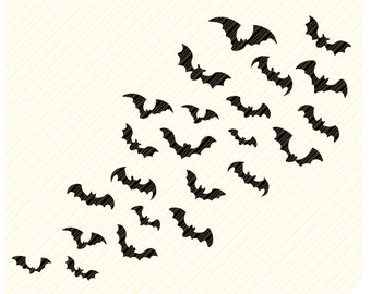 Download Bat Swarm Svg Halloween Bats Svg Spooky Silhouette Cutting File Clipart Svg Dxf Png Bat Halloween Printable Bat Cut File Tshirt Vector Clip Art Art Collectibles