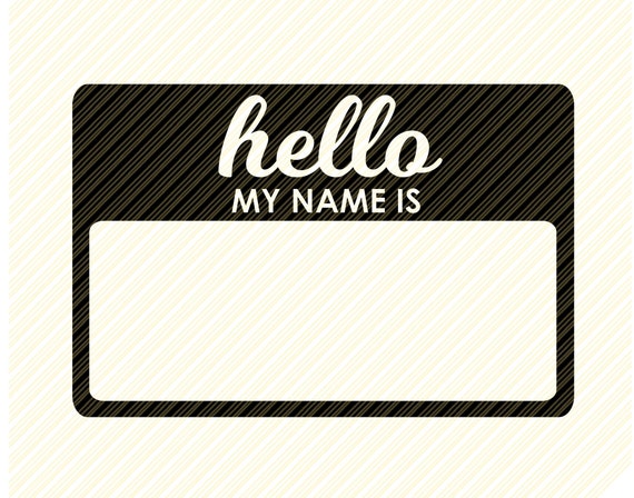 Hello My Name is SVG Name Tag SVG Vector Image Cut File for - Etsy Finland