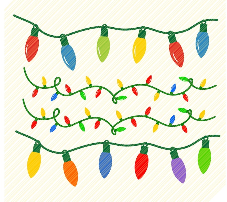Christmas Lights SVG Christmas String Lights Svgchristmas - Etsy UK
