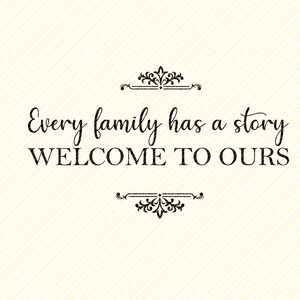 Cada família tem uma história Bem vindo ao nosso Svg, Family Svg, Fall svg, Family quotes, Home Svg, Love Svg, Silhouette Files, Thanksgiving,