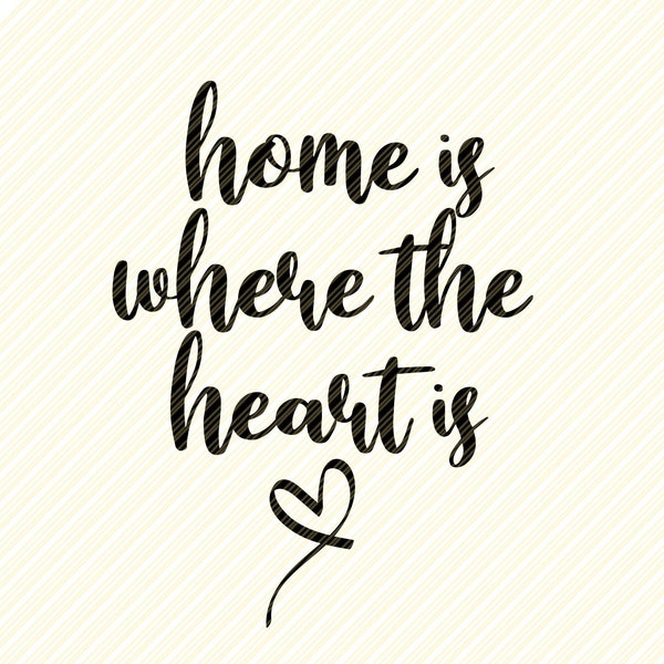 Home is Where the Heart Is SVG, Family SVG, Family quote,Home Decor Svg, Png, Eps, Dxf, Cricut, Cut Files, Silhouette Files, Download, Print